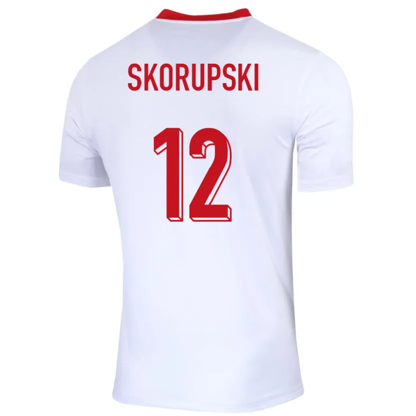 Danxen Dětské Polsko Lukasz Skorupski #12 Bílý Domů Hráčské Dresy 24-26 Dres