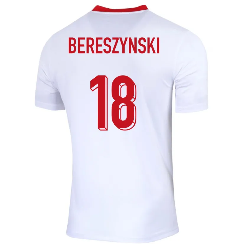 Danxen Dětské Polsko Bartosz Bereszynski #18 Bílý Domů Hráčské Dresy 24-26 Dres