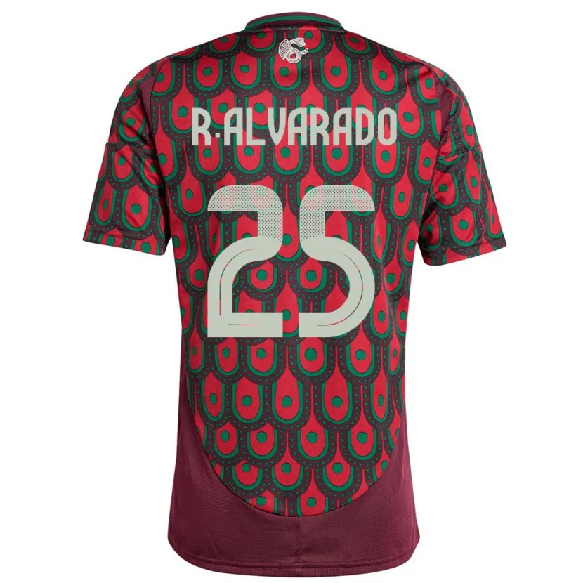 Danxen Dětské Mexiko Roberto Alvarado #25 Maroon Domů Hráčské Dresy 24-26 Dres