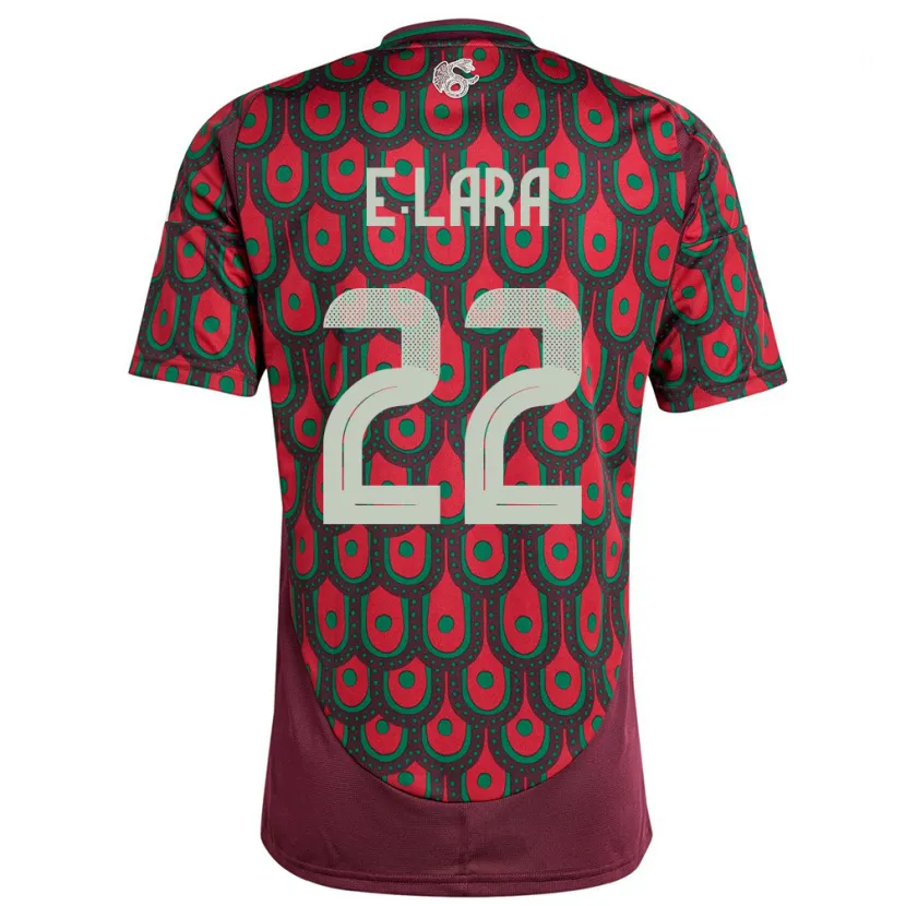 Danxen Dětské Mexiko Emilio Lara #22 Maroon Domů Hráčské Dresy 24-26 Dres
