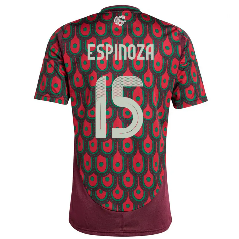 Danxen Dětské Mexiko Greta Espinoza #15 Maroon Domů Hráčské Dresy 24-26 Dres