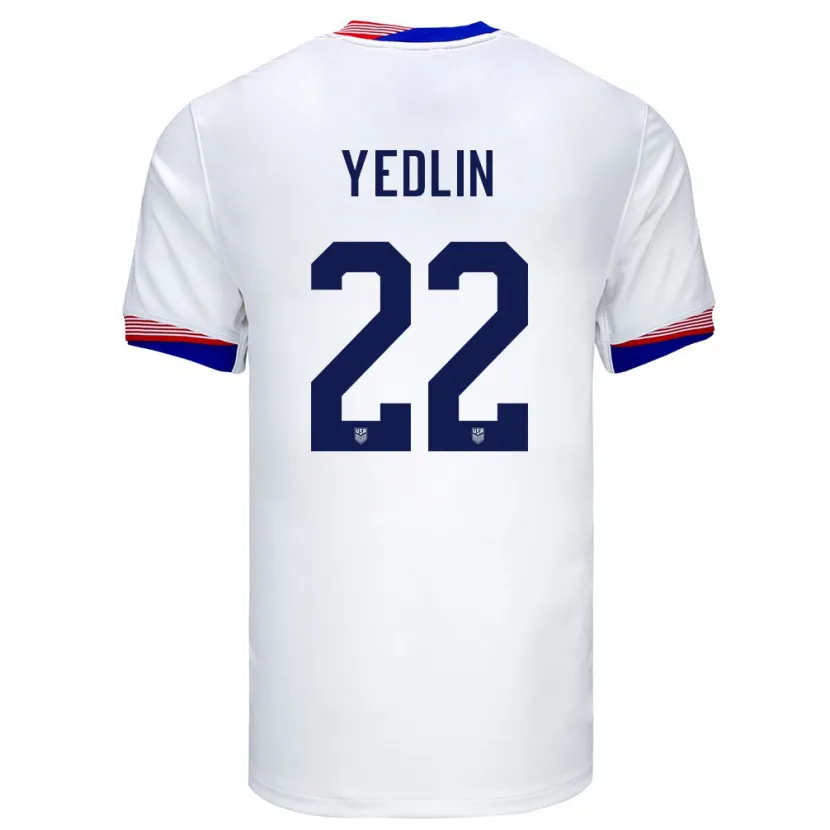 Danxen Dětské Spojené Státy Americké Deandre Yedlin #22 Bílý Domů Hráčské Dresy 24-26 Dres