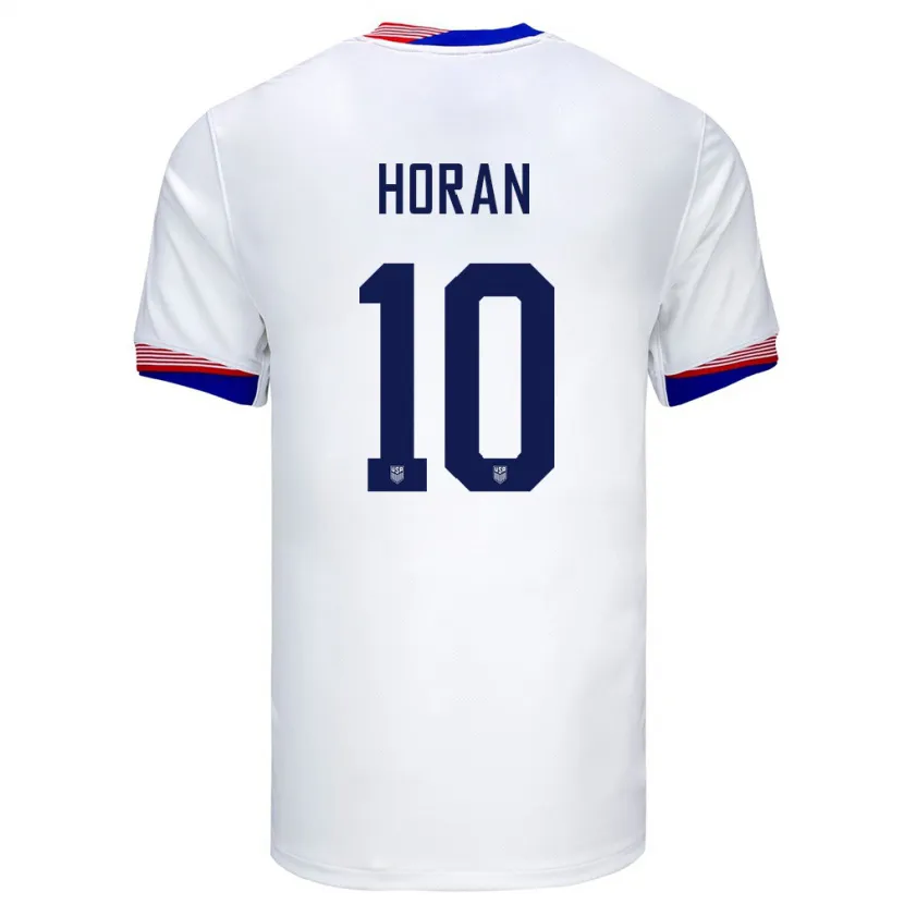 Danxen Dětské Spojené Státy Americké Lindsey Horan #10 Bílý Domů Hráčské Dresy 24-26 Dres