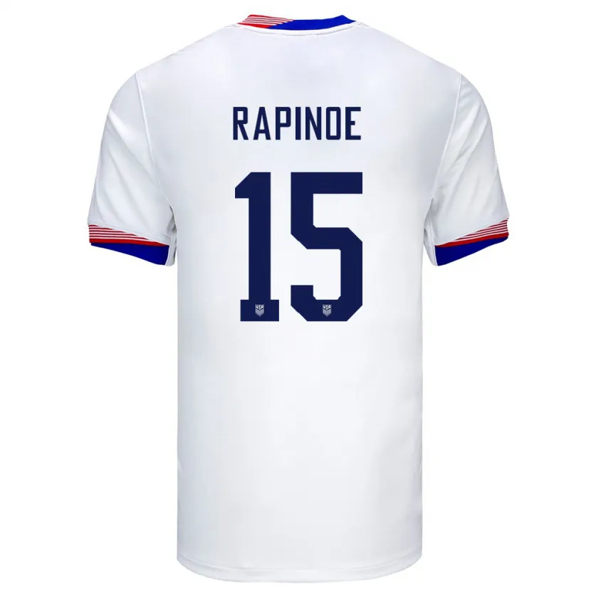Danxen Dětské Spojené Státy Americké Megan Rapinoe #15 Bílý Domů Hráčské Dresy 24-26 Dres