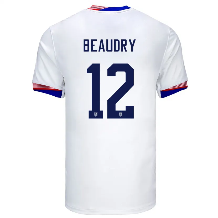 Danxen Dětské Spojené Státy Americké Adam Beaudry #12 Bílý Domů Hráčské Dresy 24-26 Dres