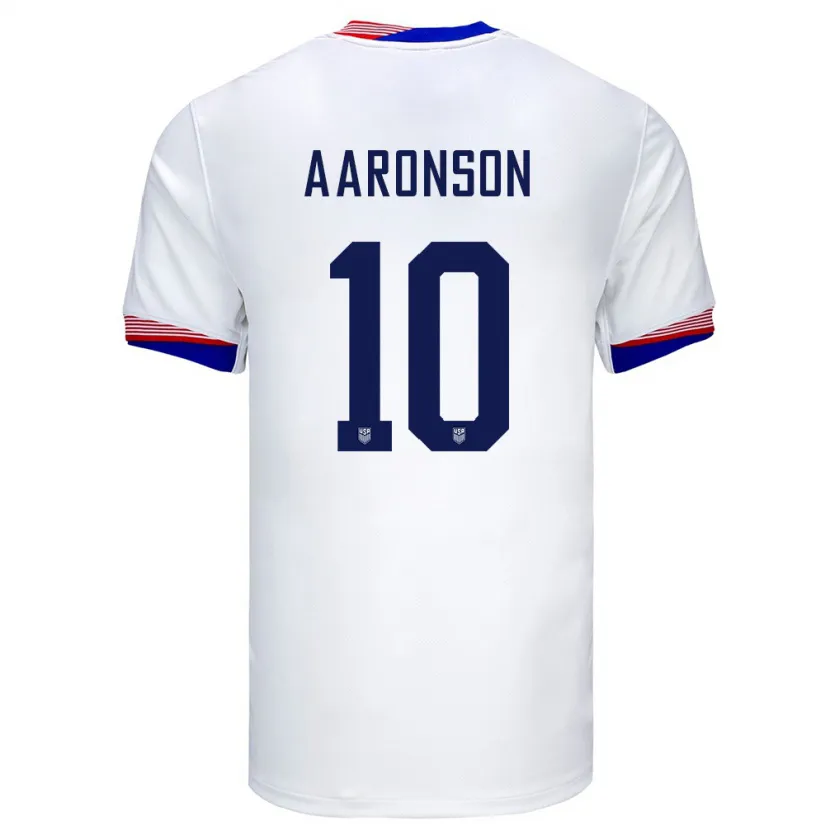Danxen Dětské Spojené Státy Americké Paxten Aaronson #10 Bílý Domů Hráčské Dresy 24-26 Dres