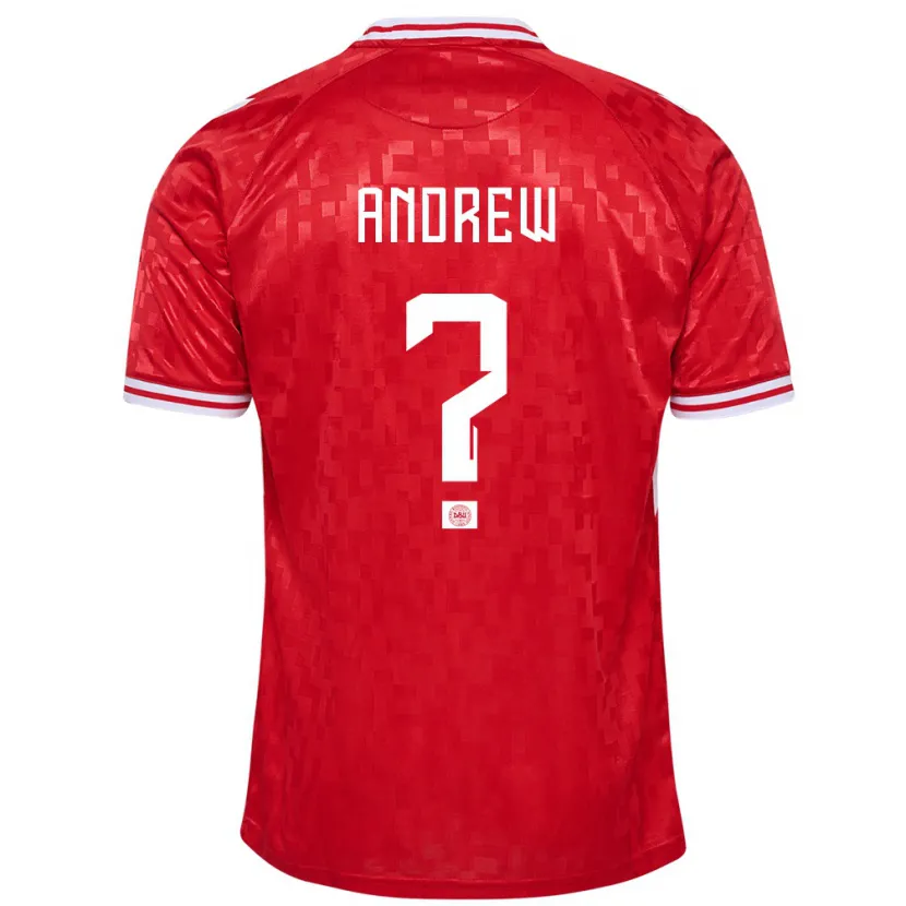 Danxen Dětské Dánsko Tristan Andrew #0 Červené Domů Hráčské Dresy 24-26 Dres
