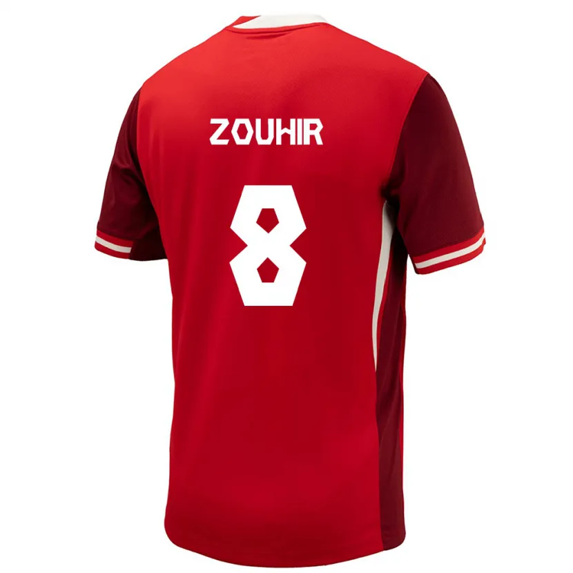 Danxen Dětské Kanada Rida Zouhir #8 Červené Domů Hráčské Dresy 24-26 Dres
