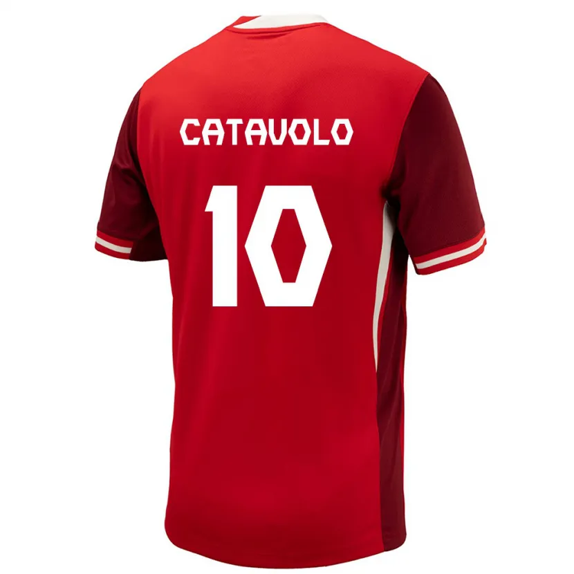 Danxen Dětské Kanada Matthew Catavolo #10 Červené Domů Hráčské Dresy 24-26 Dres