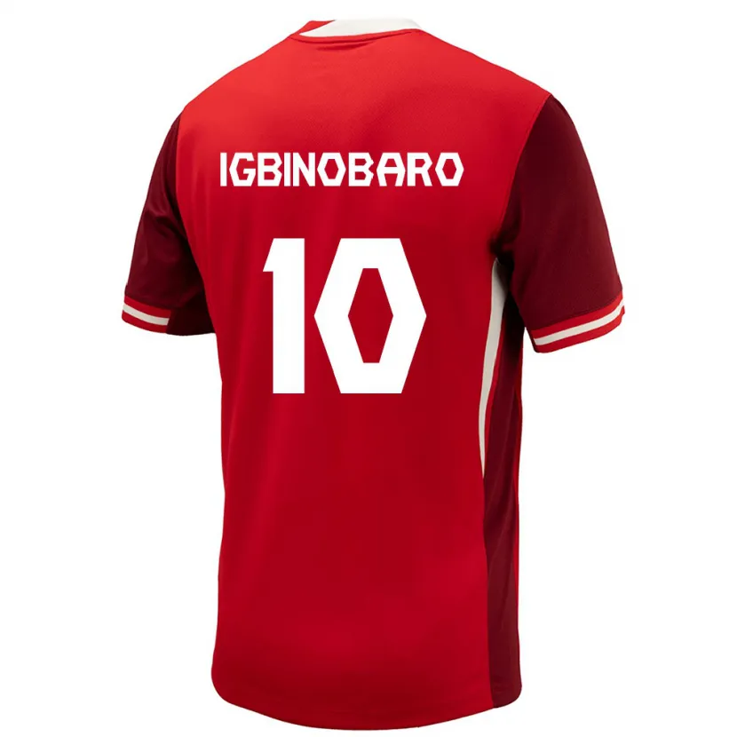Danxen Dětské Kanada Philip Igbinobaro #10 Červené Domů Hráčské Dresy 24-26 Dres