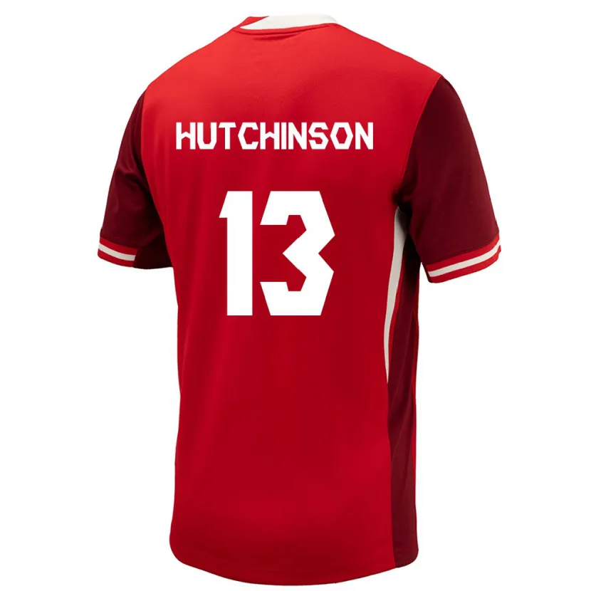 Danxen Dětské Kanada Atiba Hutchinson #13 Červené Domů Hráčské Dresy 24-26 Dres