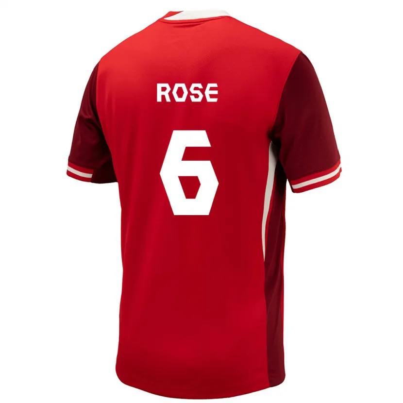Danxen Dětské Kanada Deanne Rose #6 Červené Domů Hráčské Dresy 24-26 Dres