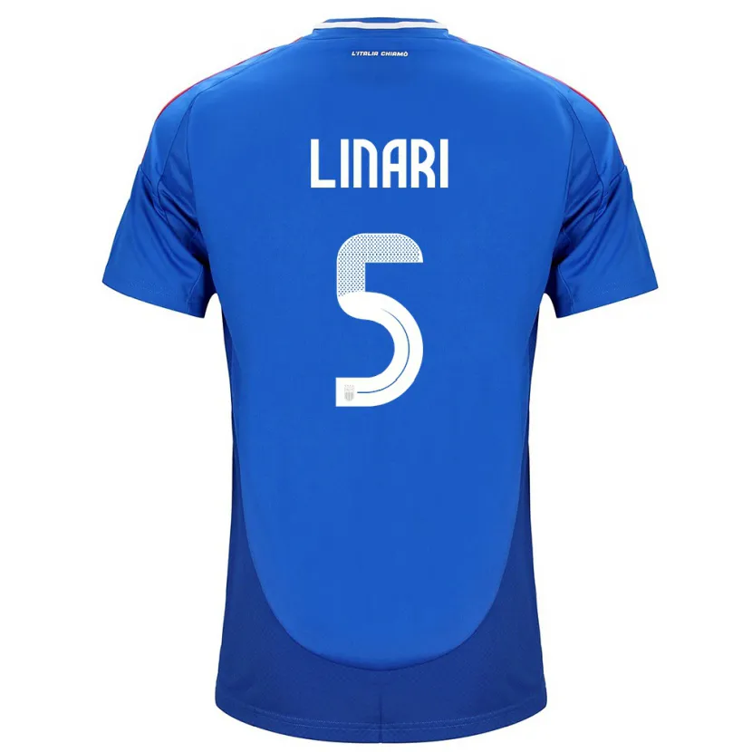 Danxen Dětské Itálie Elena Linari #5 Modrý Domů Hráčské Dresy 24-26 Dres