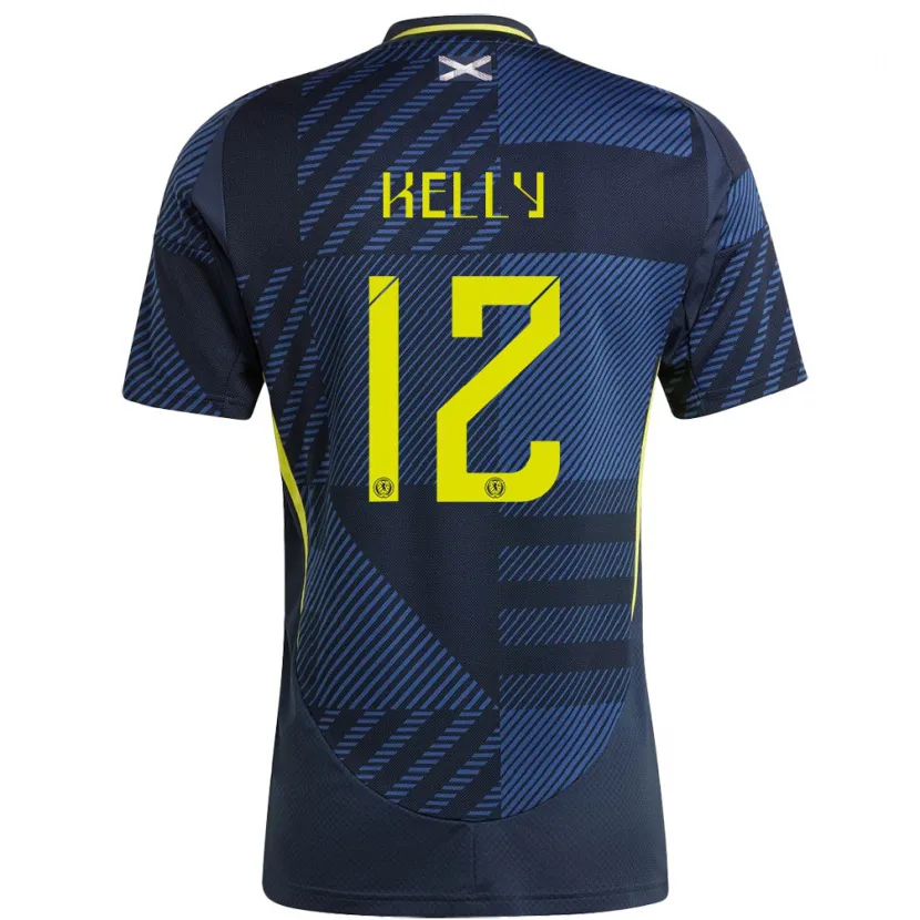 Danxen Dětské Skotsko Liam Kelly #12 Tmavě Modrá Domů Hráčské Dresy 24-26 Dres