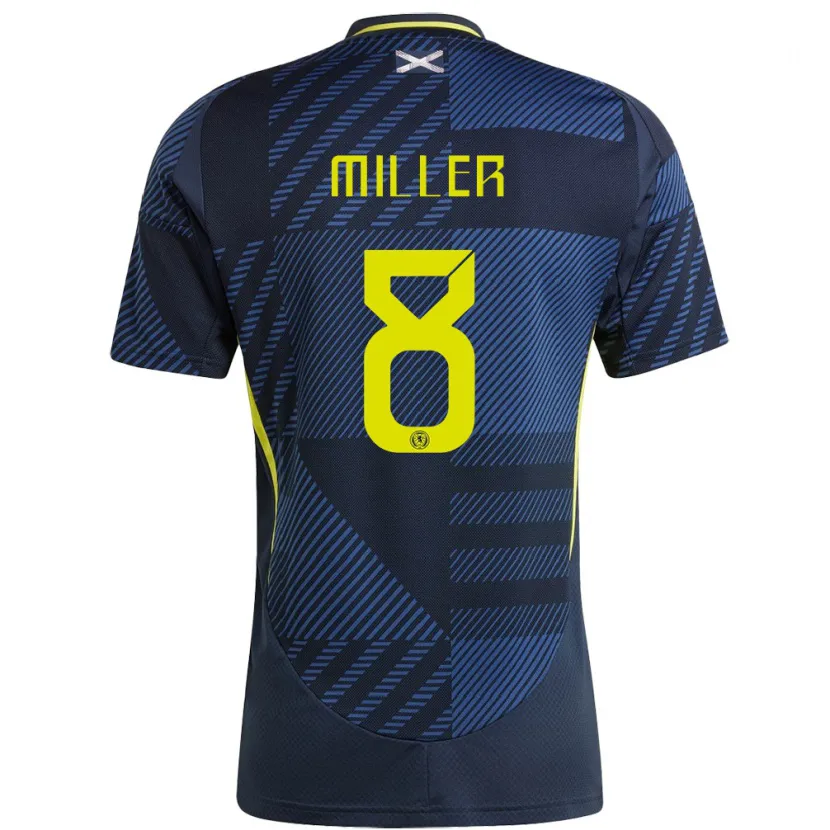 Danxen Dětské Skotsko Lennon Miller #8 Tmavě Modrá Domů Hráčské Dresy 24-26 Dres