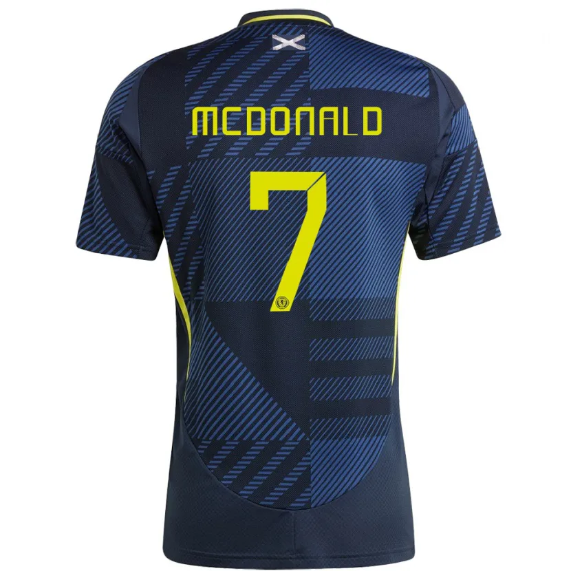 Danxen Dětské Skotsko Josh Mcdonald #7 Tmavě Modrá Domů Hráčské Dresy 24-26 Dres