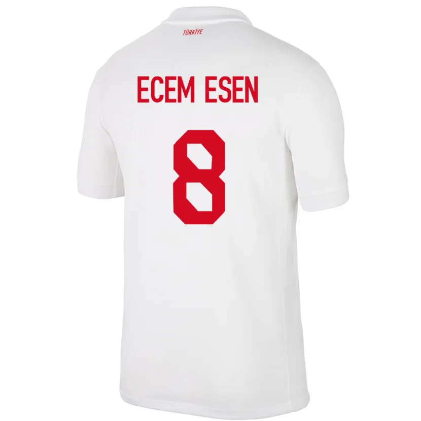 Danxen Dětské Turecko Emine Ecem Esen #8 Bílý Domů Hráčské Dresy 24-26 Dres
