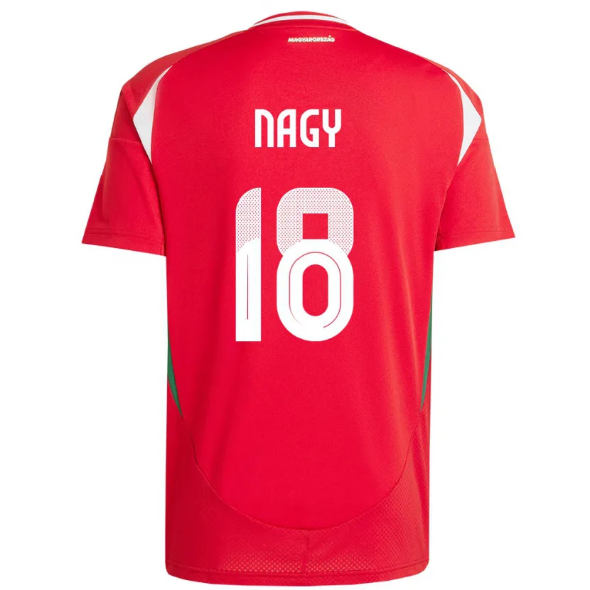 Danxen Dětské Maďarsko Zsolt Nagy #18 Červené Domů Hráčské Dresy 24-26 Dres