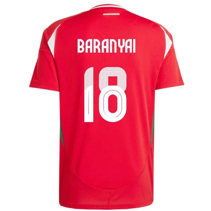 Danxen Dětské Maďarsko Nimród Baranyai #18 Červené Domů Hráčské Dresy 24-26 Dres