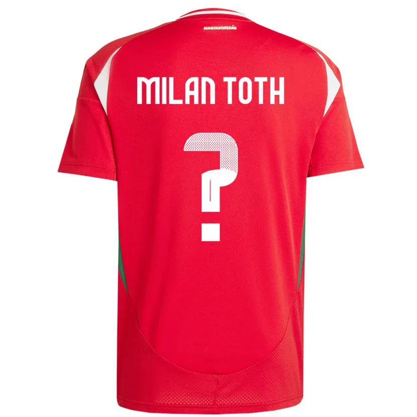 Danxen Dětské Maďarsko Milán Tóth #0 Červené Domů Hráčské Dresy 24-26 Dres