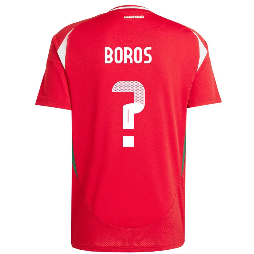 Danxen Dětské Maďarsko Zsombor Boros #0 Červené Domů Hráčské Dresy 24-26 Dres