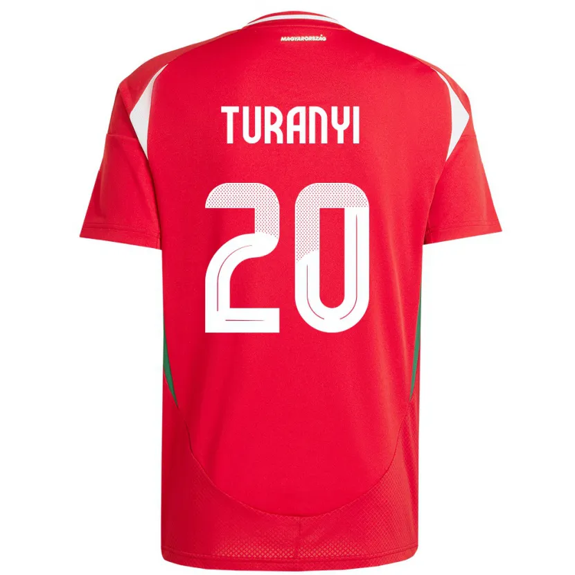 Danxen Dětské Maďarsko Lilla Turányi #20 Červené Domů Hráčské Dresy 24-26 Dres