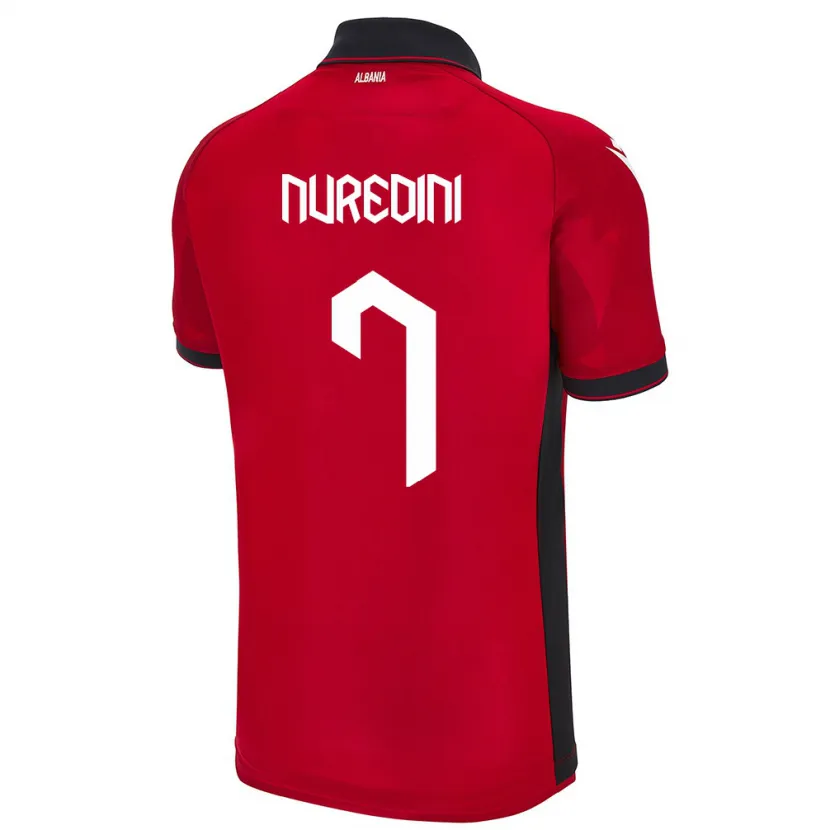 Danxen Dětské Albánie Joi Nuredini #7 Červené Domů Hráčské Dresy 24-26 Dres