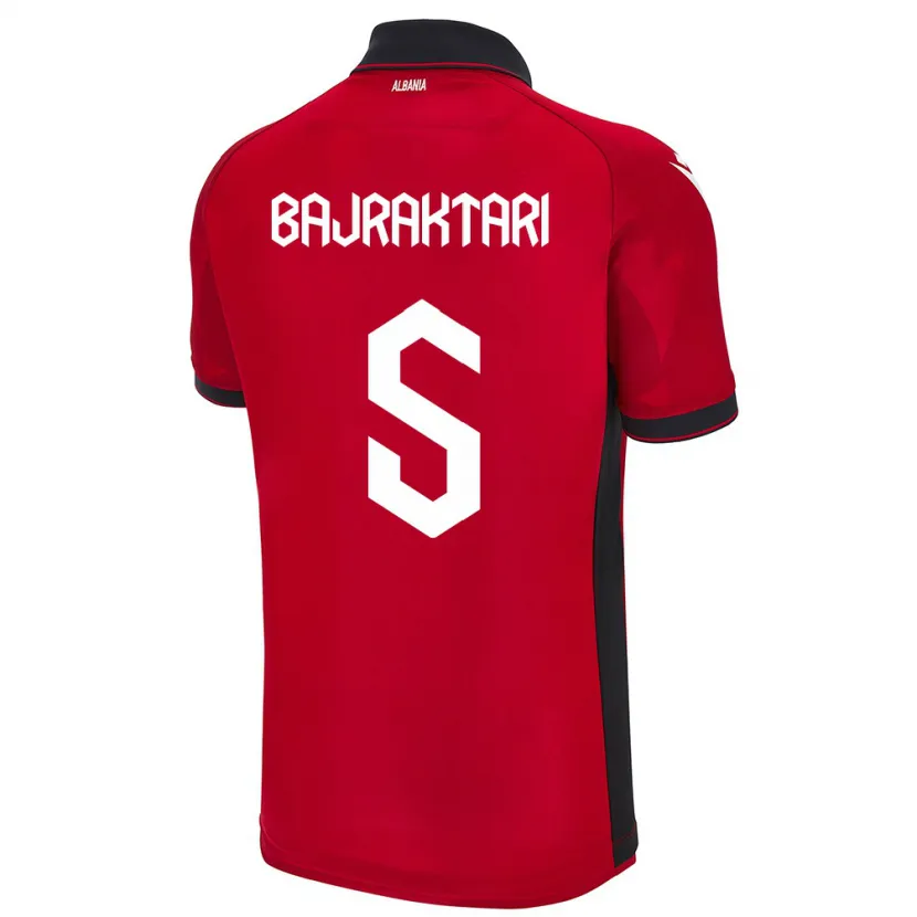 Danxen Dětské Albánie Arbiona Bajraktari #5 Červené Domů Hráčské Dresy 24-26 Dres