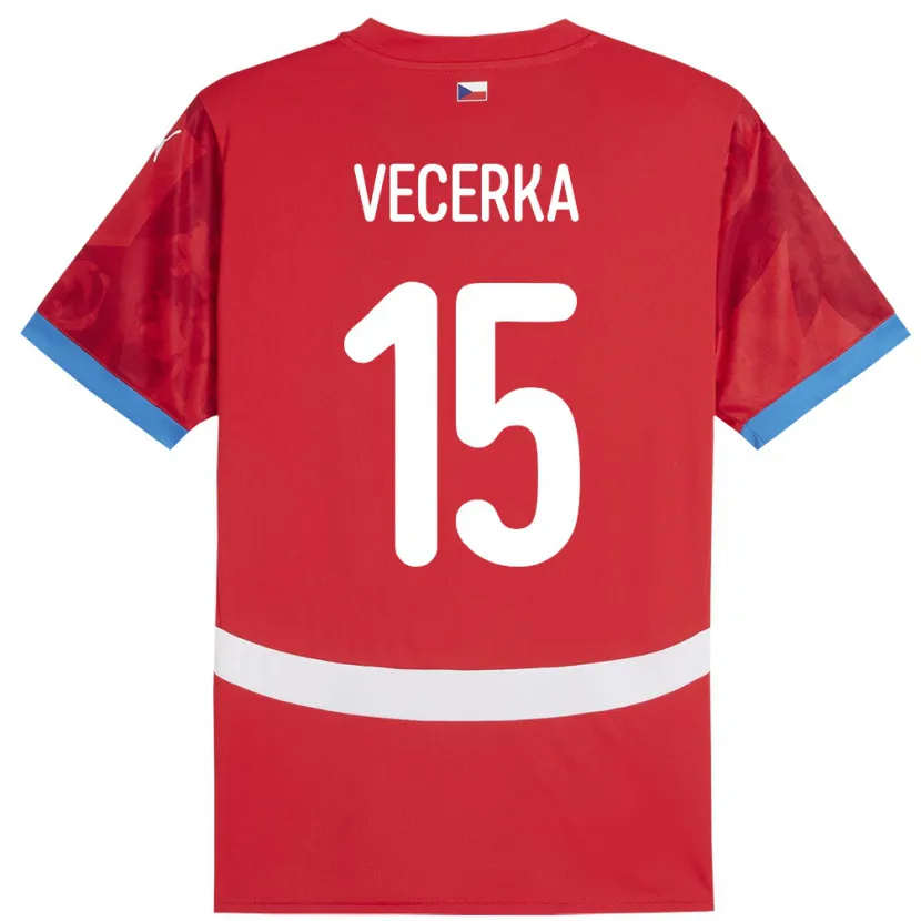 Danxen Dětské Česko Dalibor Vecerka #15 Červené Domů Hráčské Dresy 24-26 Dres