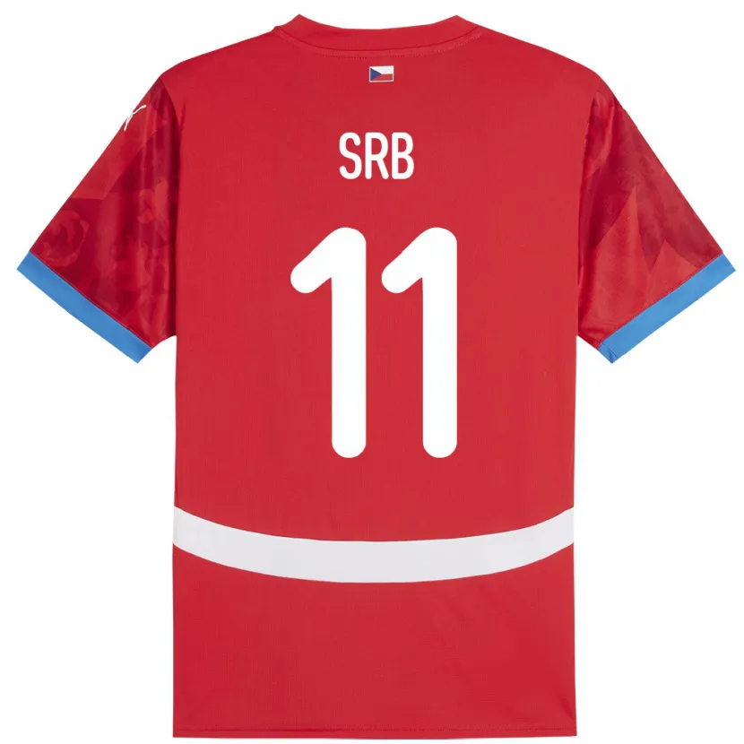 Danxen Dětské Česko Matous Srb #11 Červené Domů Hráčské Dresy 24-26 Dres