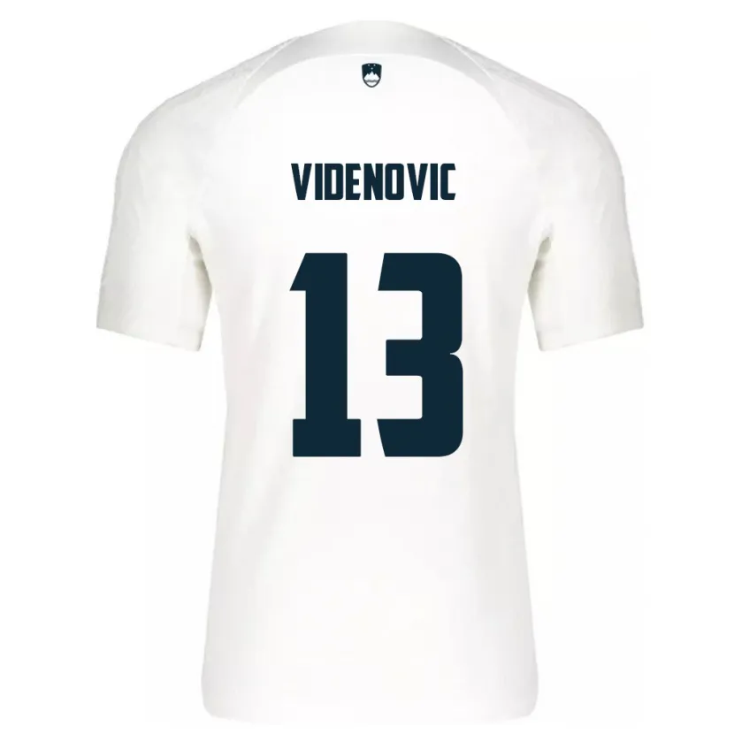 Danxen Dětské Slovinsko Denis Videnovic #13 Bílý Domů Hráčské Dresy 24-26 Dres