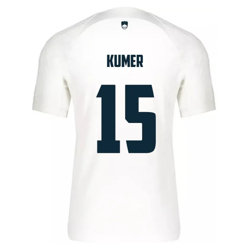 Danxen Dětské Slovinsko Alin Kumer #15 Bílý Domů Hráčské Dresy 24-26 Dres