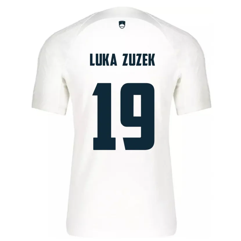 Danxen Dětské Slovinsko Zan Luka Zuzek #19 Bílý Domů Hráčské Dresy 24-26 Dres