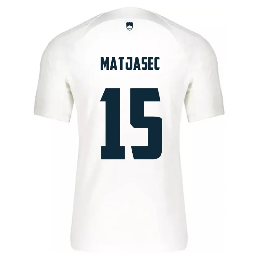 Danxen Dětské Slovinsko Miha Matjasec #15 Bílý Domů Hráčské Dresy 24-26 Dres