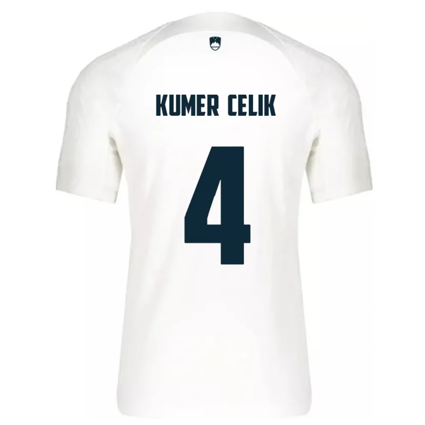 Danxen Dětské Slovinsko An Kumer Celik #4 Bílý Domů Hráčské Dresy 24-26 Dres