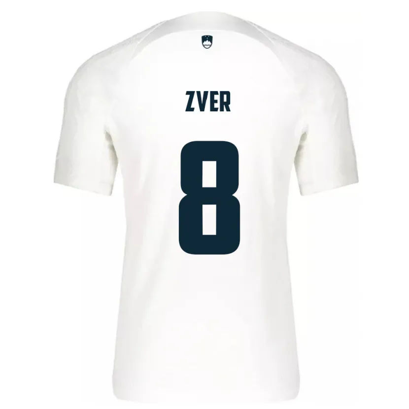 Danxen Dětské Slovinsko Mateja Zver #8 Bílý Domů Hráčské Dresy 24-26 Dres