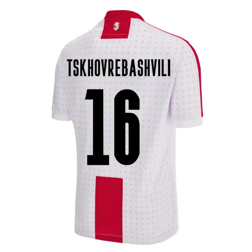 Danxen Dětské Georgia Nikoloz Tskhovrebashvili #16 Bílý Domů Hráčské Dresy 24-26 Dres