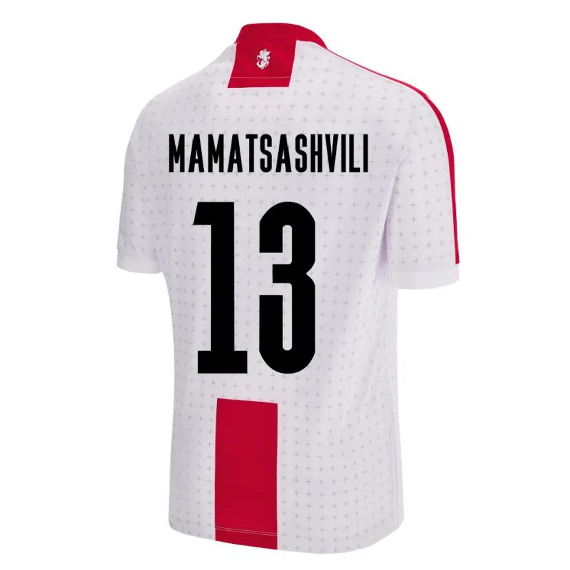 Danxen Dětské Georgia Saba Mamatsashvili #13 Bílý Domů Hráčské Dresy 24-26 Dres