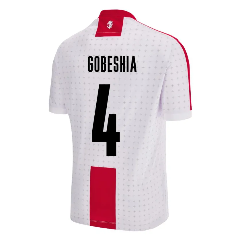 Danxen Dětské Georgia Tengo Gobeshia #4 Bílý Domů Hráčské Dresy 24-26 Dres