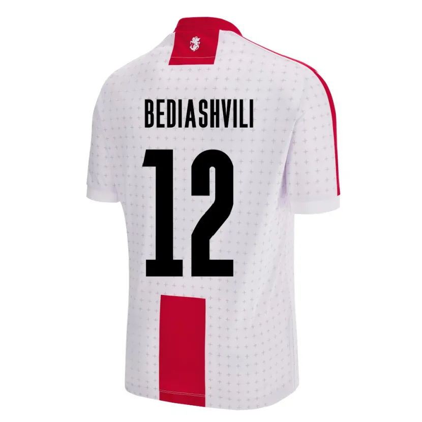 Danxen Dětské Georgia Giorgi Bediashvili #12 Bílý Domů Hráčské Dresy 24-26 Dres