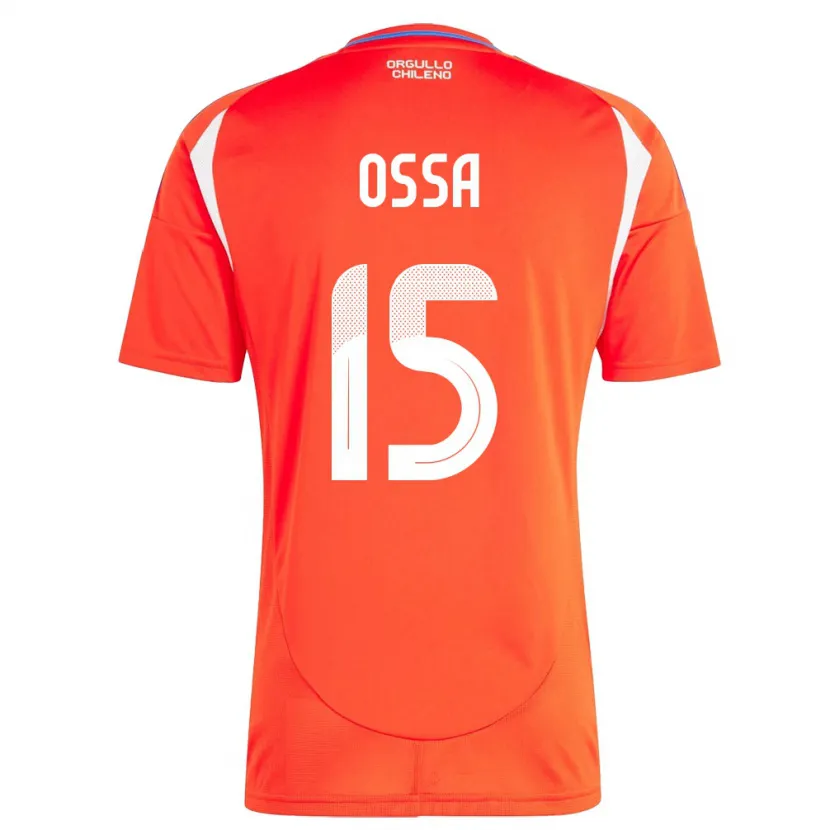 Danxen Dětské Chile Diego Ossa #15 Červené Domů Hráčské Dresy 24-26 Dres