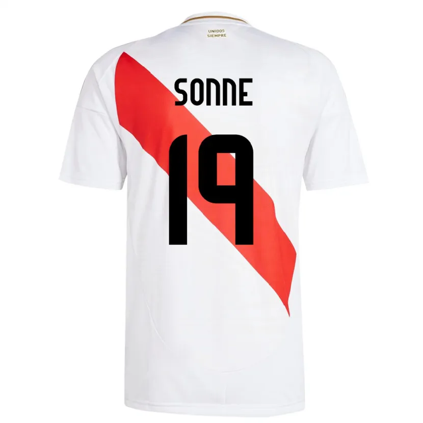 Danxen Dětské Peru Oliver Sonne #19 Bílý Domů Hráčské Dresy 24-26 Dres