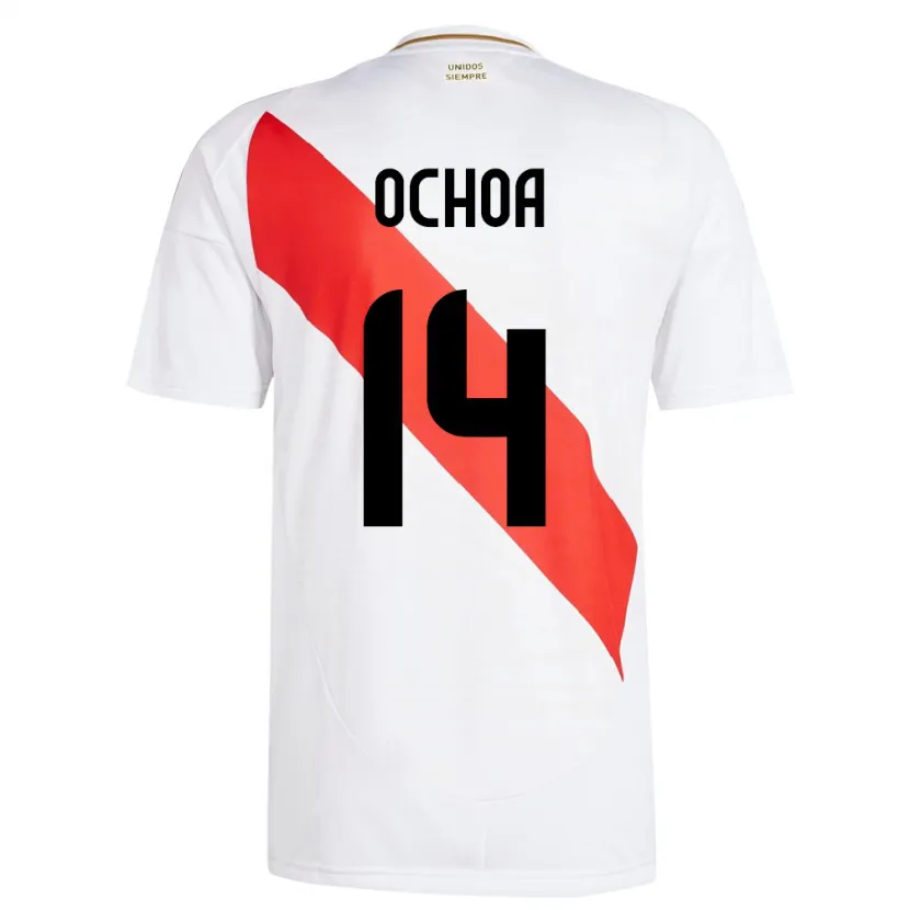 Danxen Dětské Peru Victoria Ochoa #14 Bílý Domů Hráčské Dresy 24-26 Dres