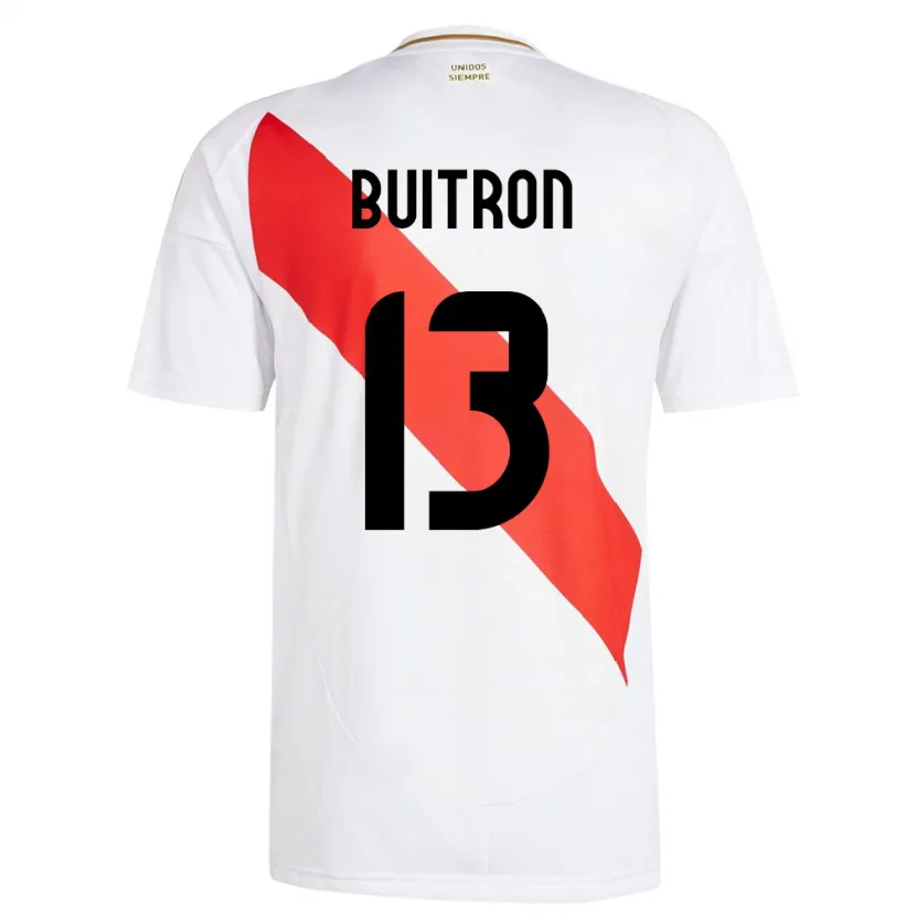 Danxen Dětské Peru Alison Buitrón #13 Bílý Domů Hráčské Dresy 24-26 Dres
