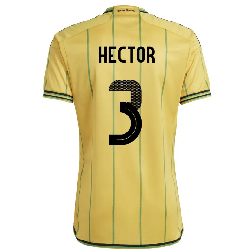 Danxen Dětské Jamajka Michael Hector #3 Žlutá Domů Hráčské Dresy 24-26 Dres