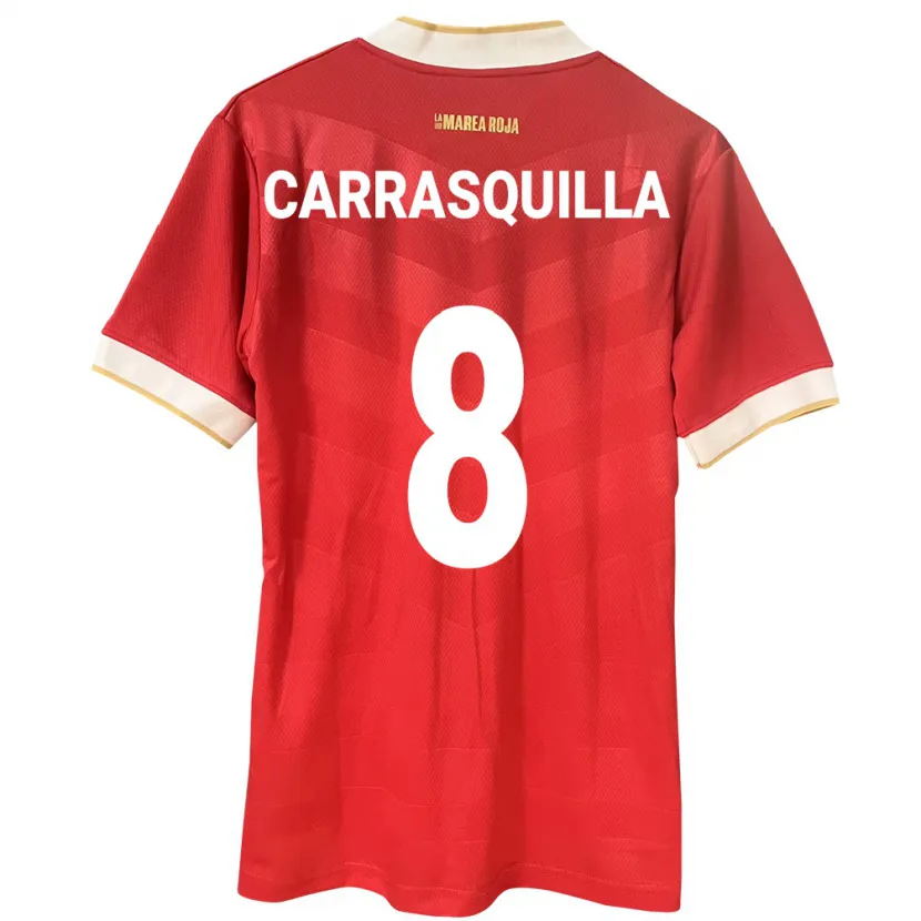 Danxen Dětské Panama Adalberto Carrasquilla #8 Červené Domů Hráčské Dresy 24-26 Dres
