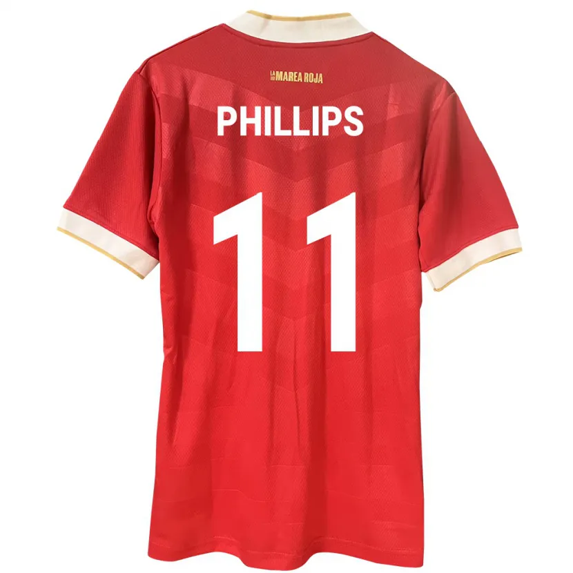 Danxen Dětské Panama Ricardo Phillips #11 Červené Domů Hráčské Dresy 24-26 Dres