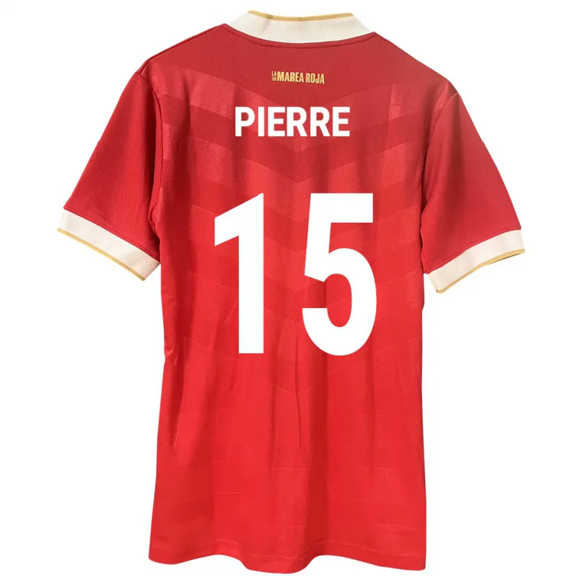 Danxen Dětské Panama Joshua Pierre #15 Červené Domů Hráčské Dresy 24-26 Dres