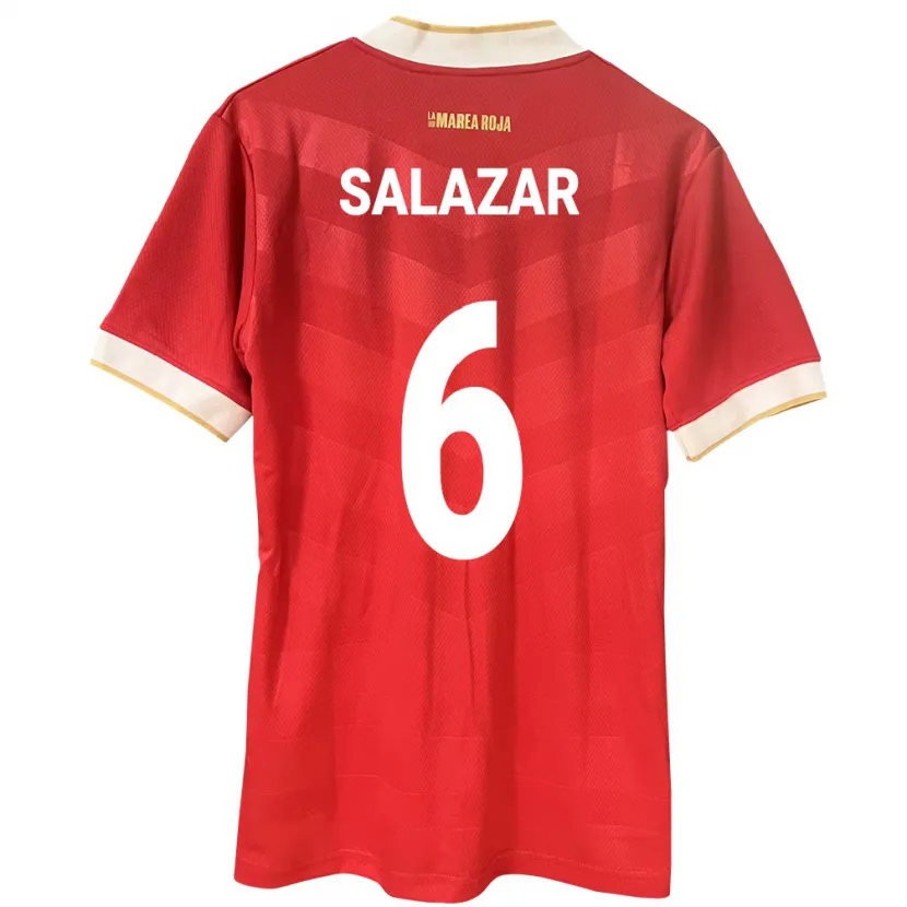 Danxen Dětské Panama Deysiré Salazar #6 Červené Domů Hráčské Dresy 24-26 Dres
