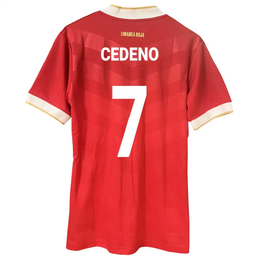 Danxen Dětské Panama Emily Cedeño #7 Červené Domů Hráčské Dresy 24-26 Dres